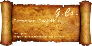 Gerstner Csobád névjegykártya
